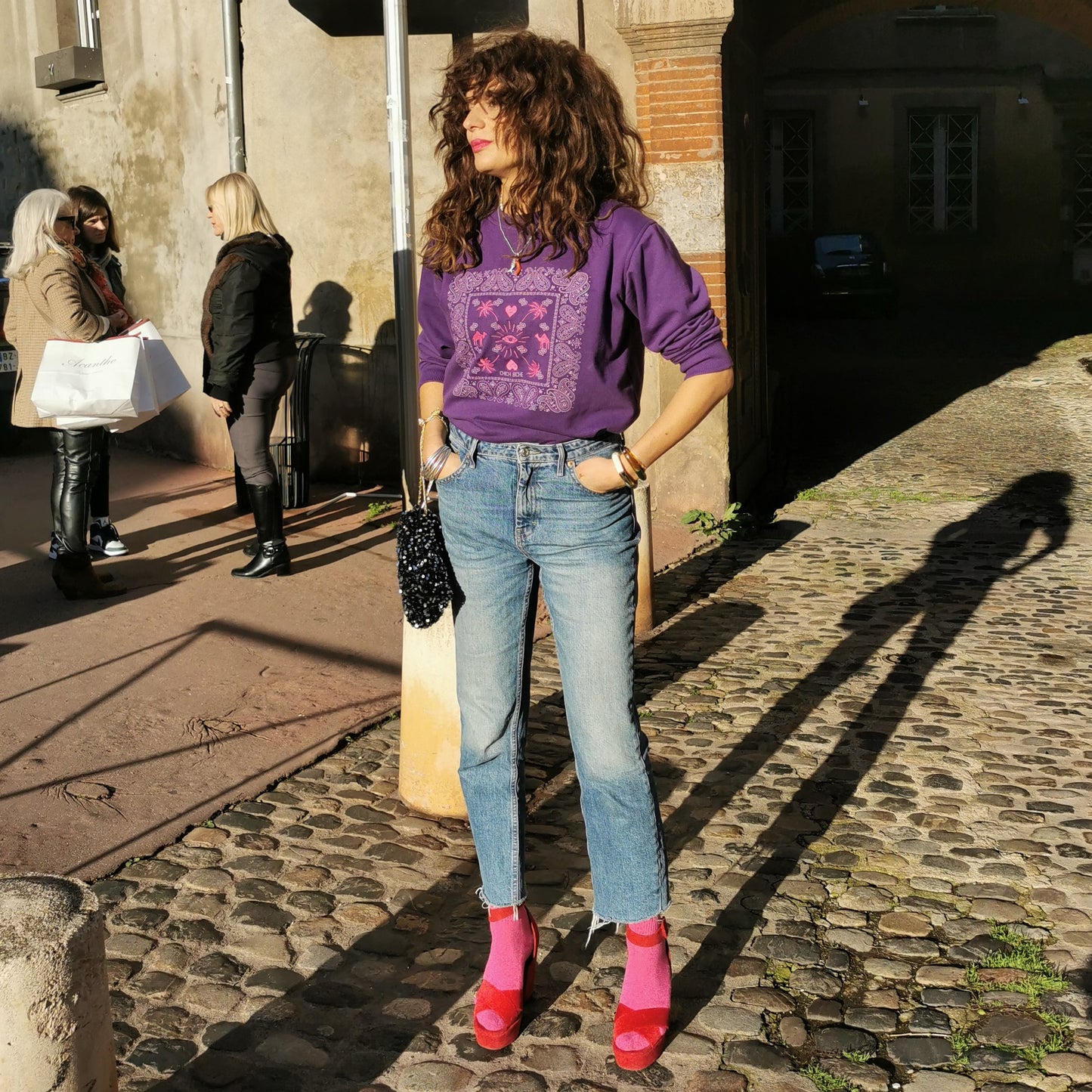 SWEAT SHIRT- PURPLE - "LA MEDITERRANEE"